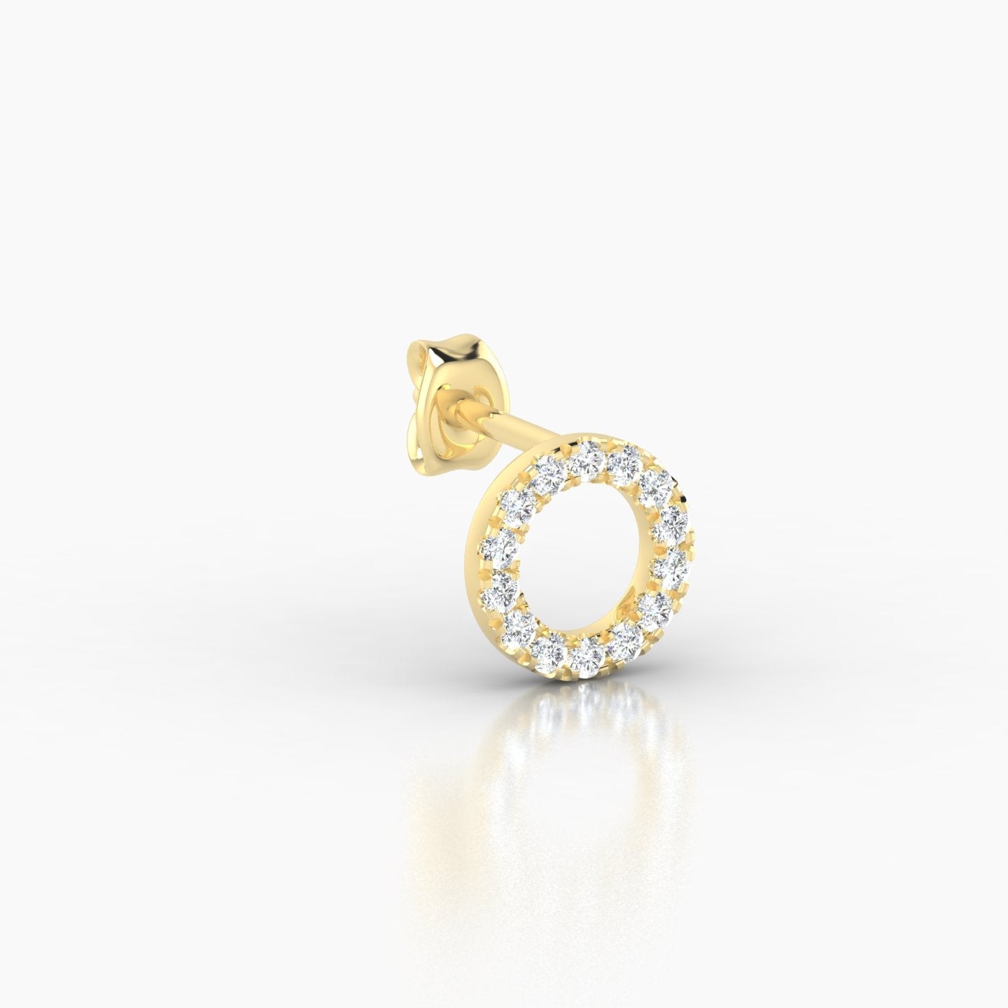 Sulis | 18k Yellow Gold 6.5 mm Diamond Earring