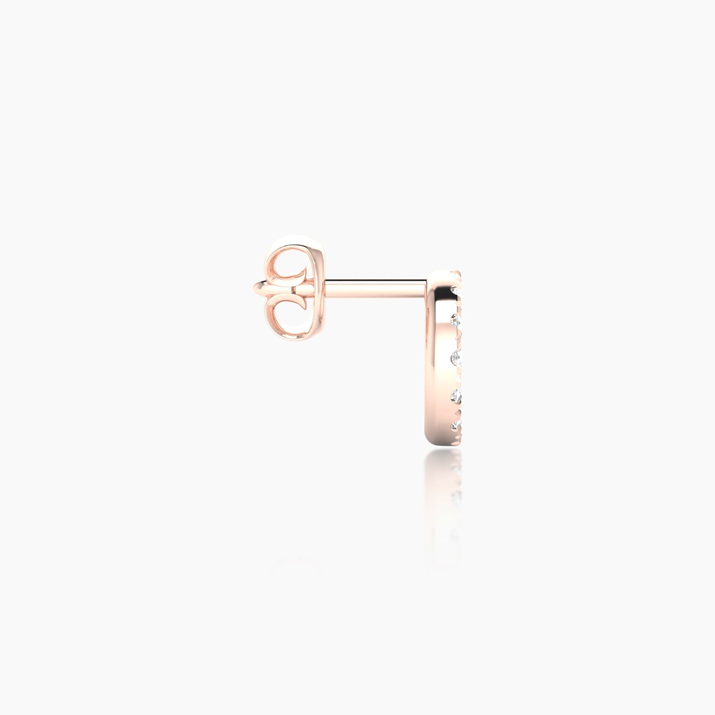 Sulis | 18k Rose Gold 6.5 mm Diamond Earring