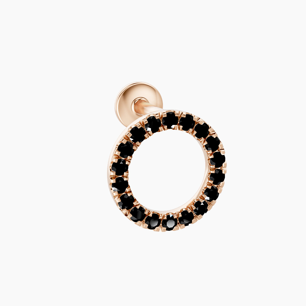 Sulis | 18k Rose Gold 5 mm 8 mm Black Diamond Piercing