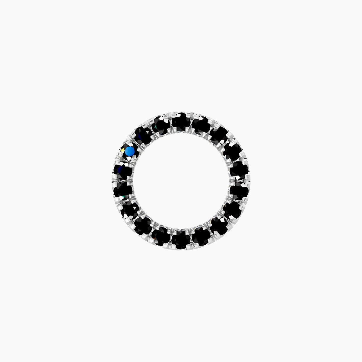 Sulis | 18k White Gold 5 mm 8 mm Black Diamond Piercing