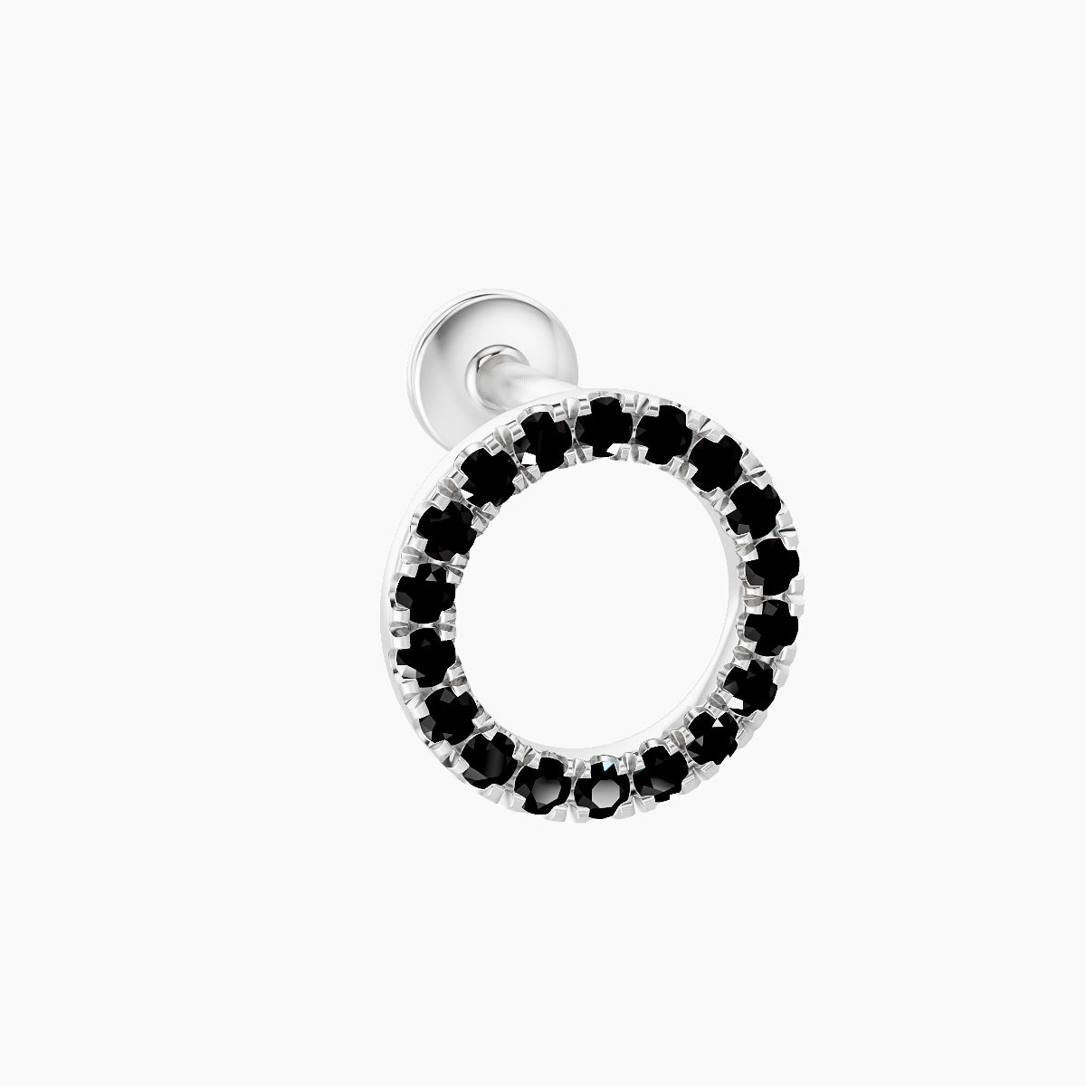 Sulis | 18k White Gold 5 mm 8 mm Black Diamond Piercing