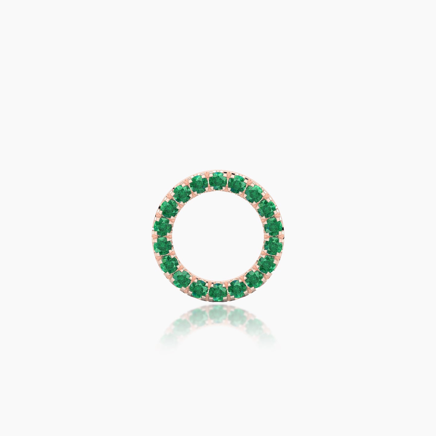 Sulis | 18k Rose Gold 5 mm 8 mm Emerald Piercing