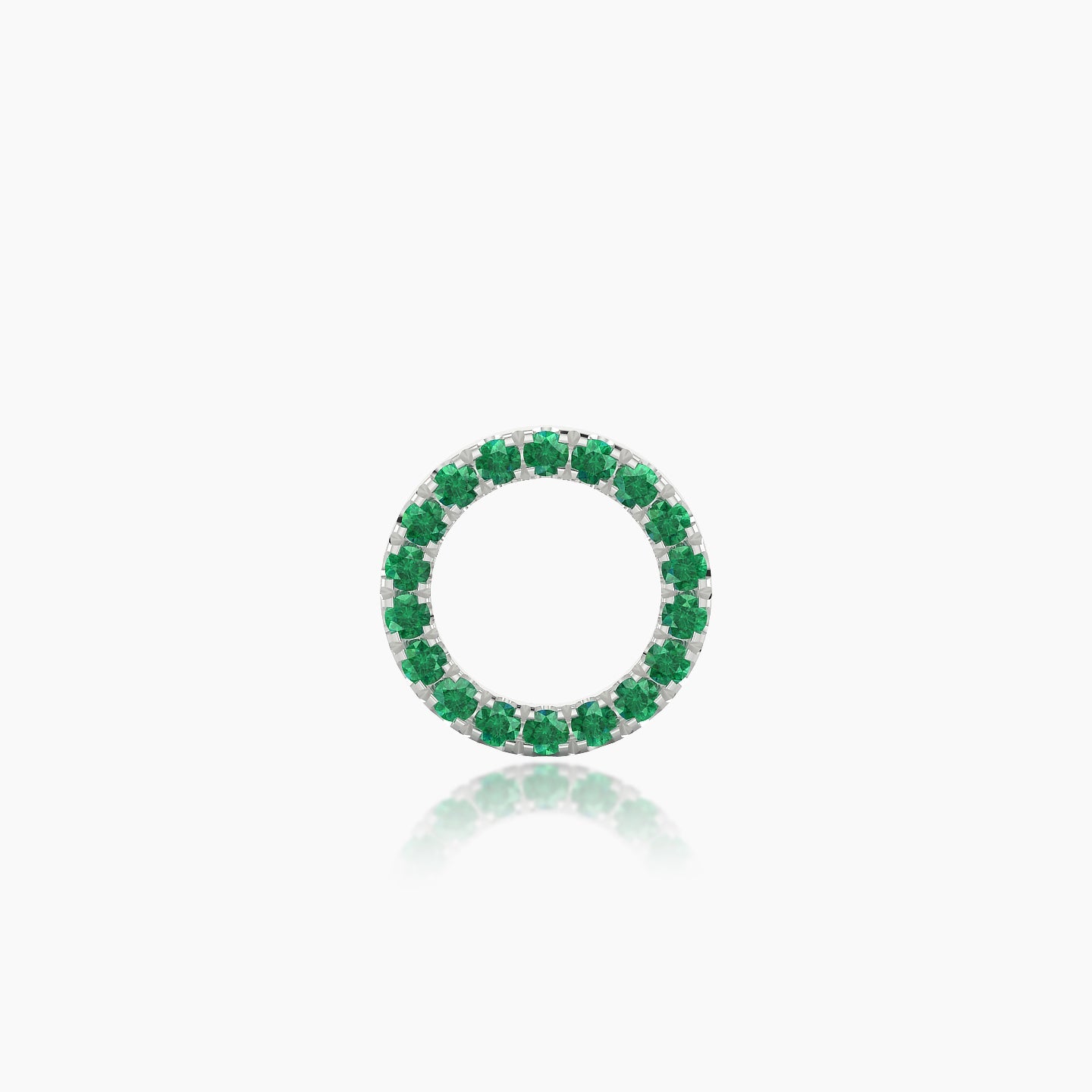 Sulis | 18k White Gold 5 mm 8 mm Emerald Piercing