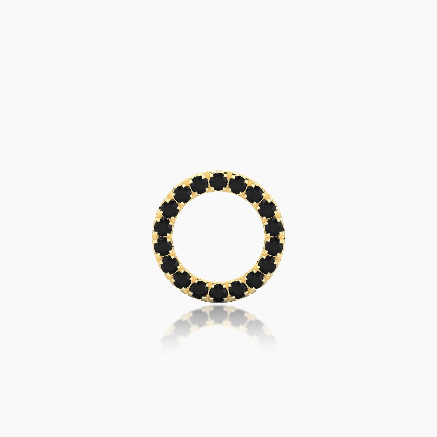 Sulis | 18k Yellow Gold 5 mm 8 mm Black Diamond Piercing