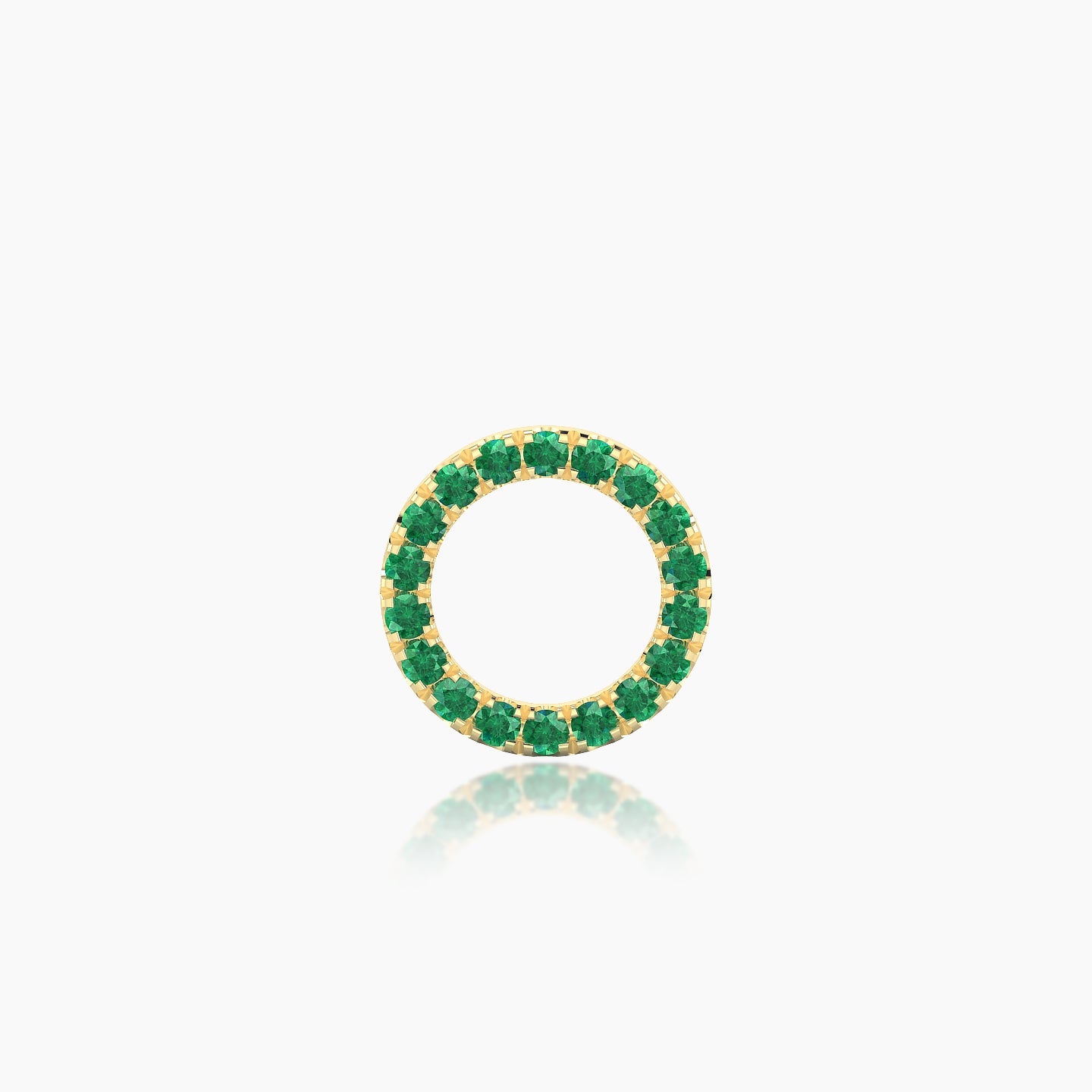 Sulis | 18k Yellow Gold 5 mm 8 mm Emerald Piercing