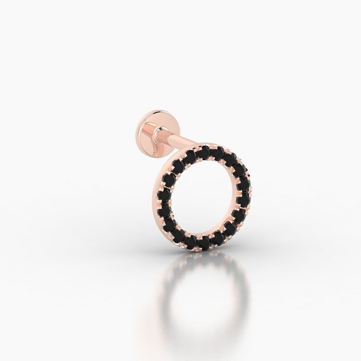 Sulis | 18k Rose Gold 5 mm 8 mm Black Diamond Piercing