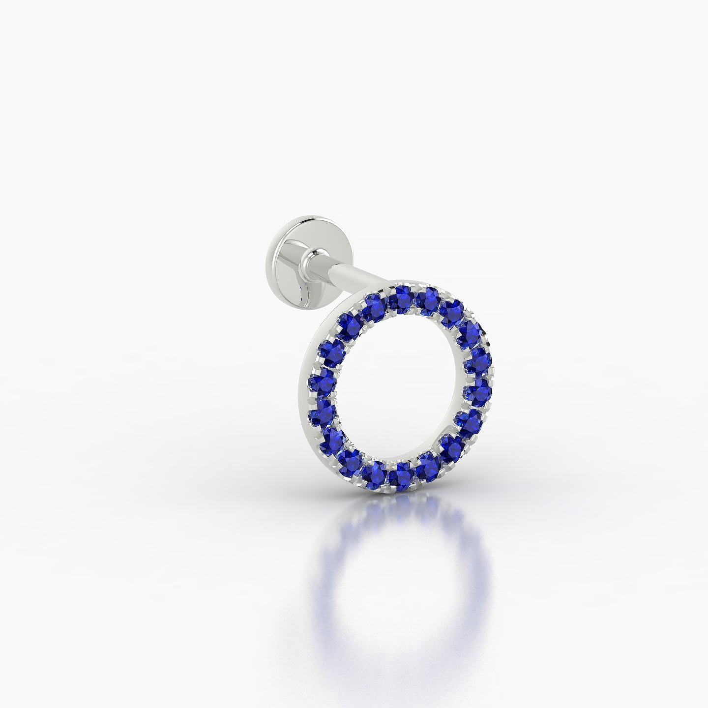 Sulis | 18k White Gold 5 mm 8 mm Sapphire Piercing