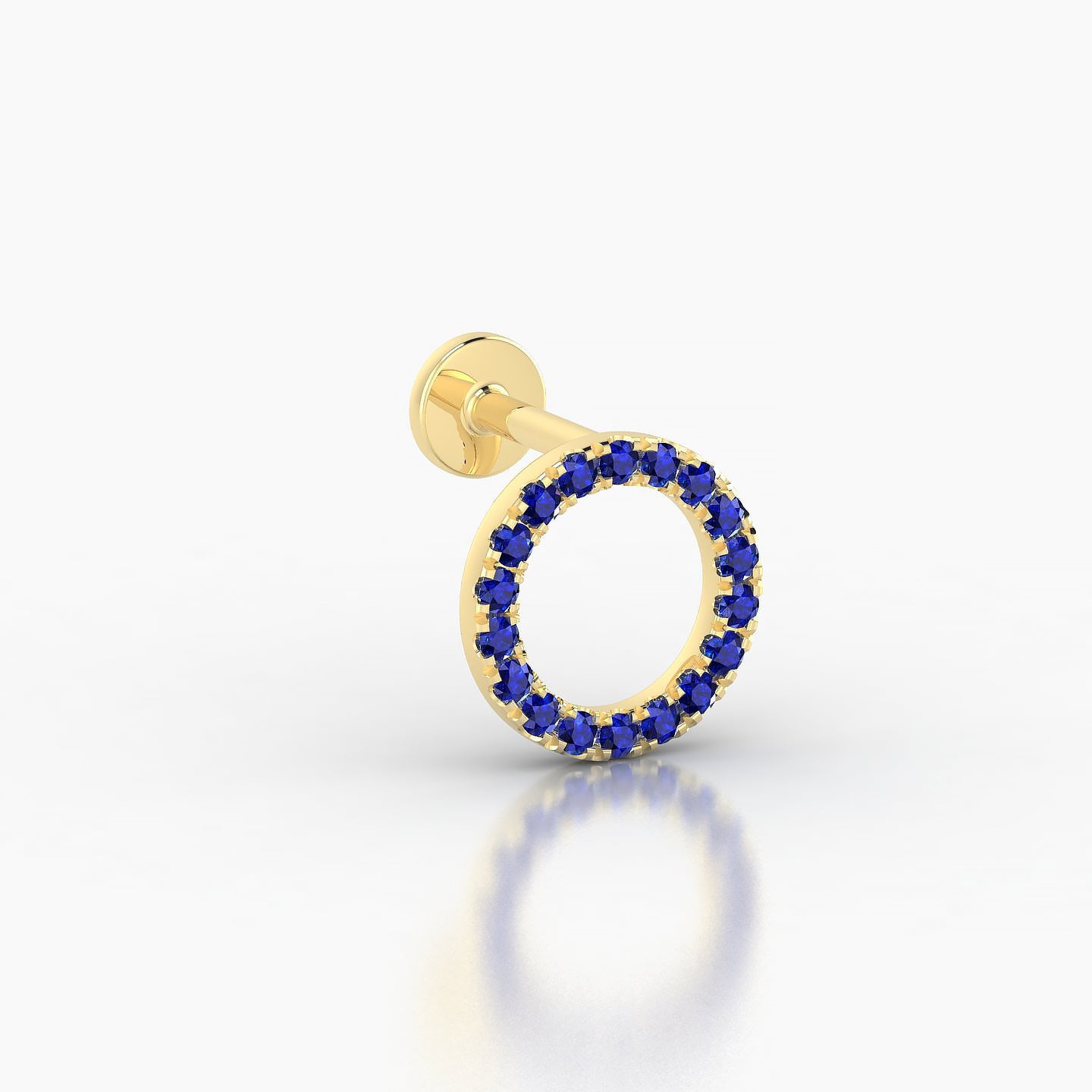 Sulis | 18k Yellow Gold 5 mm 8 mm Sapphire Piercing