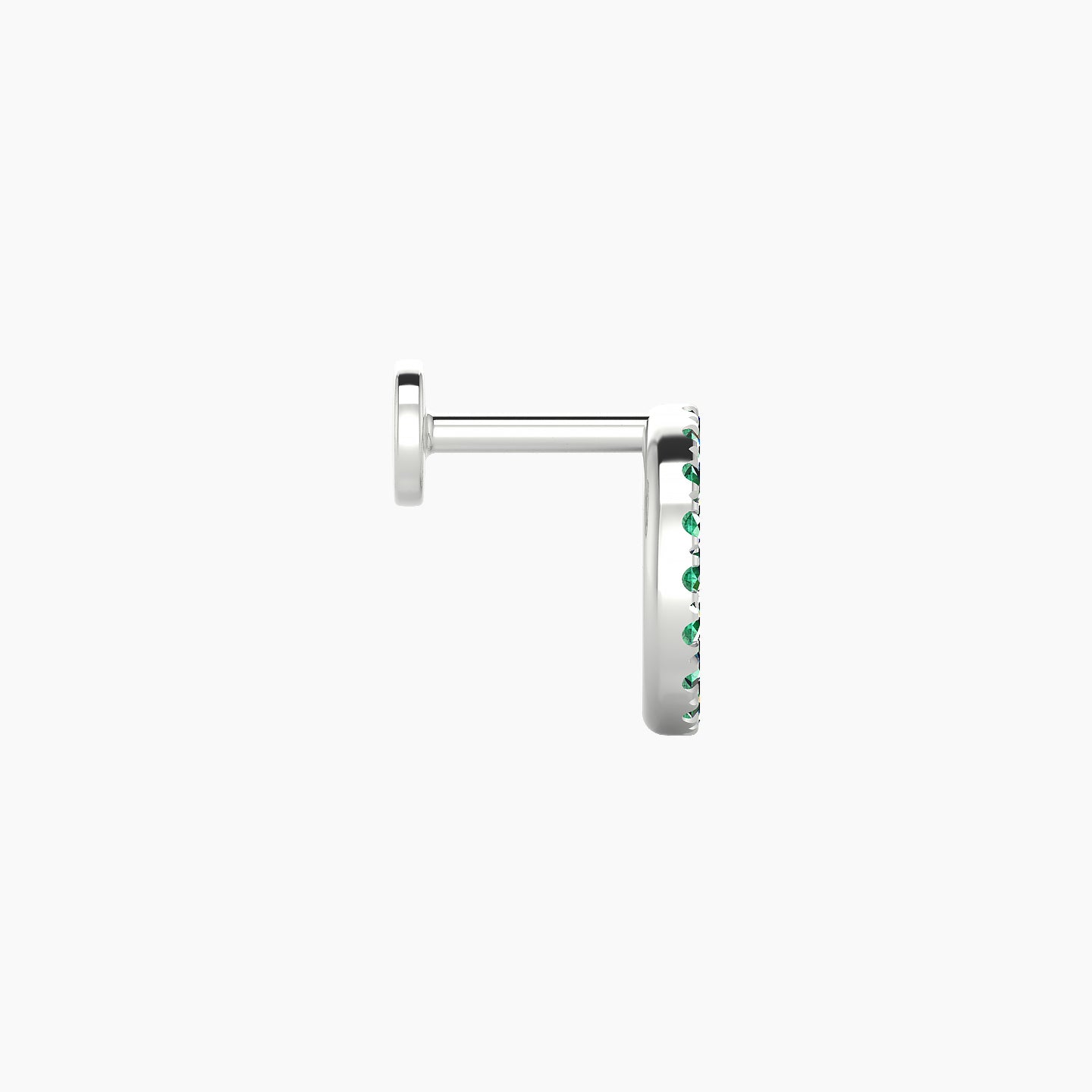 Sulis | 18k White Gold 5 mm 8 mm Emerald Piercing