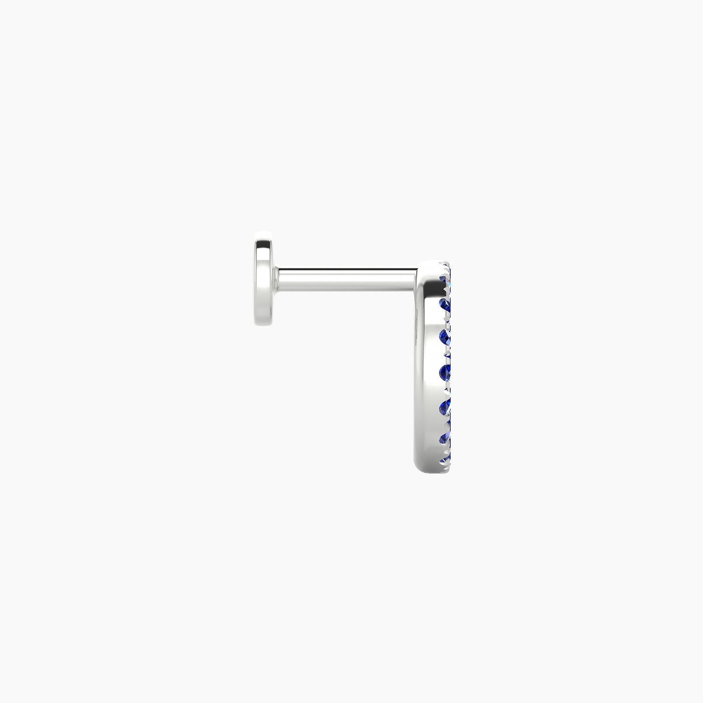 Sulis | 18k White Gold 5 mm 8 mm Sapphire Piercing