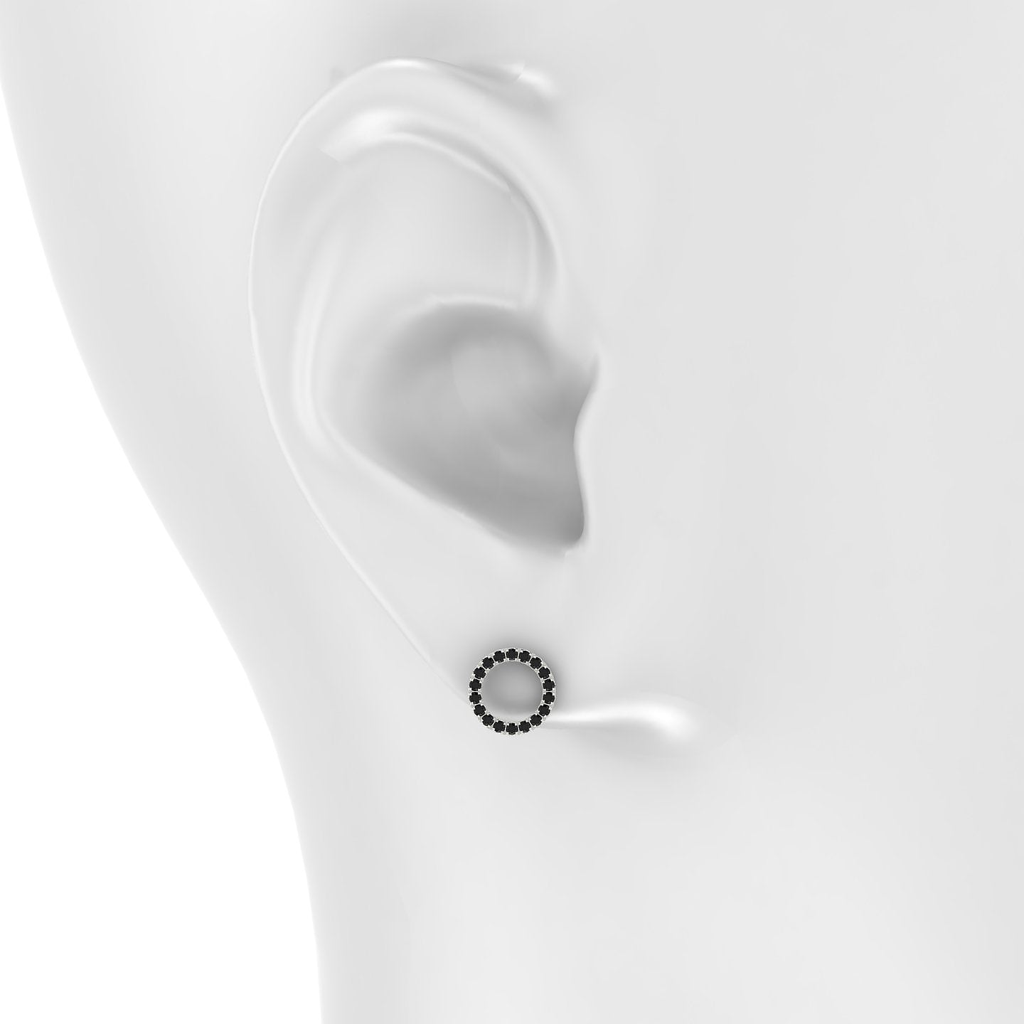 Sulis | 18k White Gold 5 mm 8 mm Black Diamond Piercing