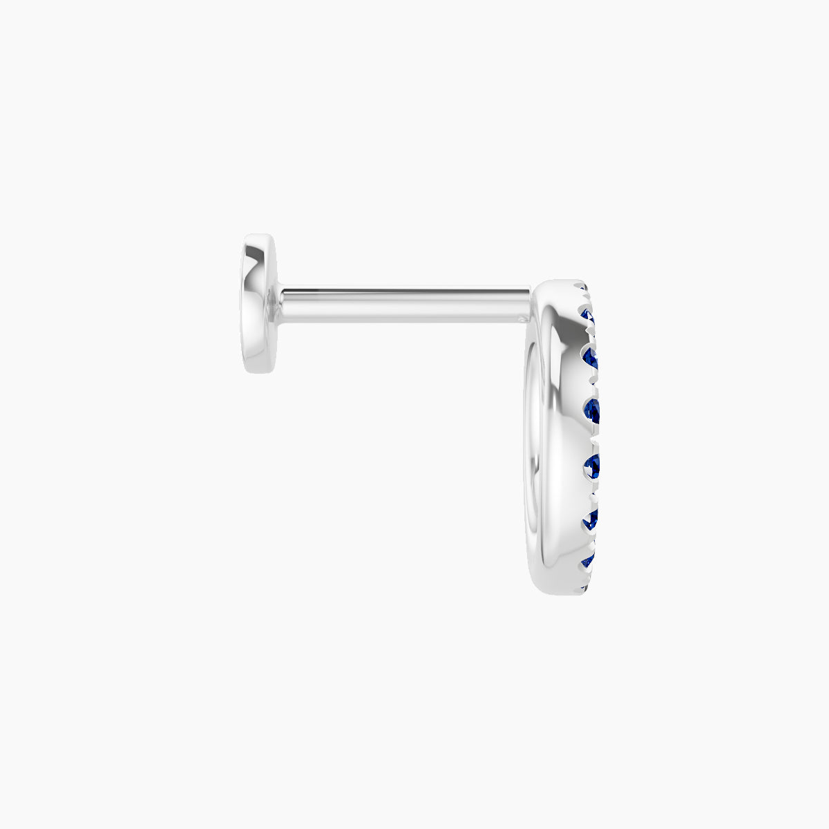 Sulis | 18k White Gold 6.5 mm 8 mm Sapphire Piercing