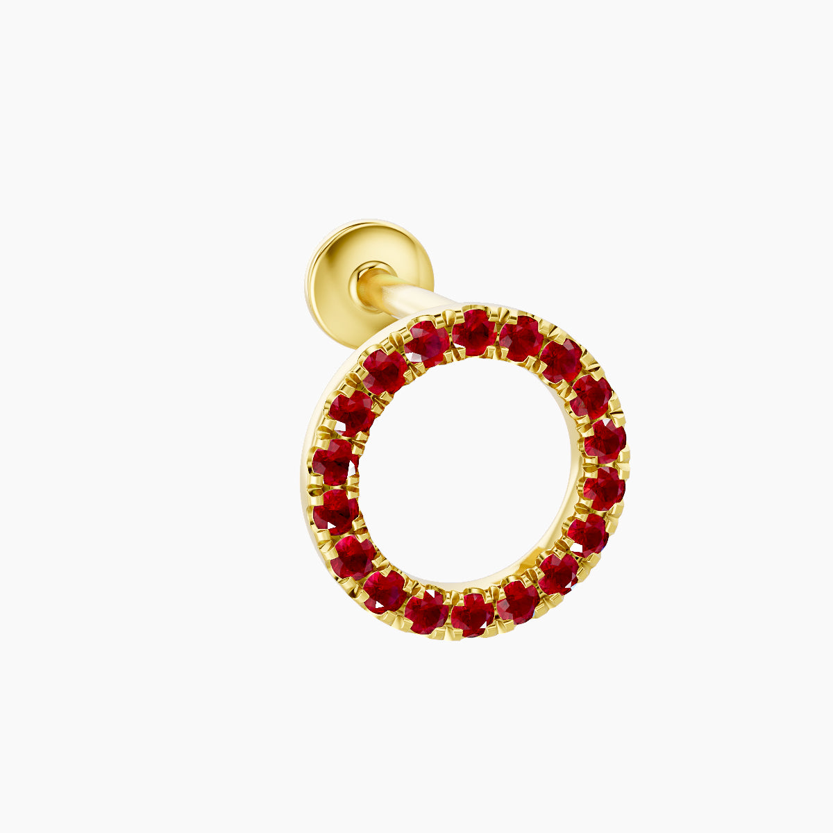 Sulis | 18k Yellow Gold 6.5 mm 8 mm Ruby Piercing