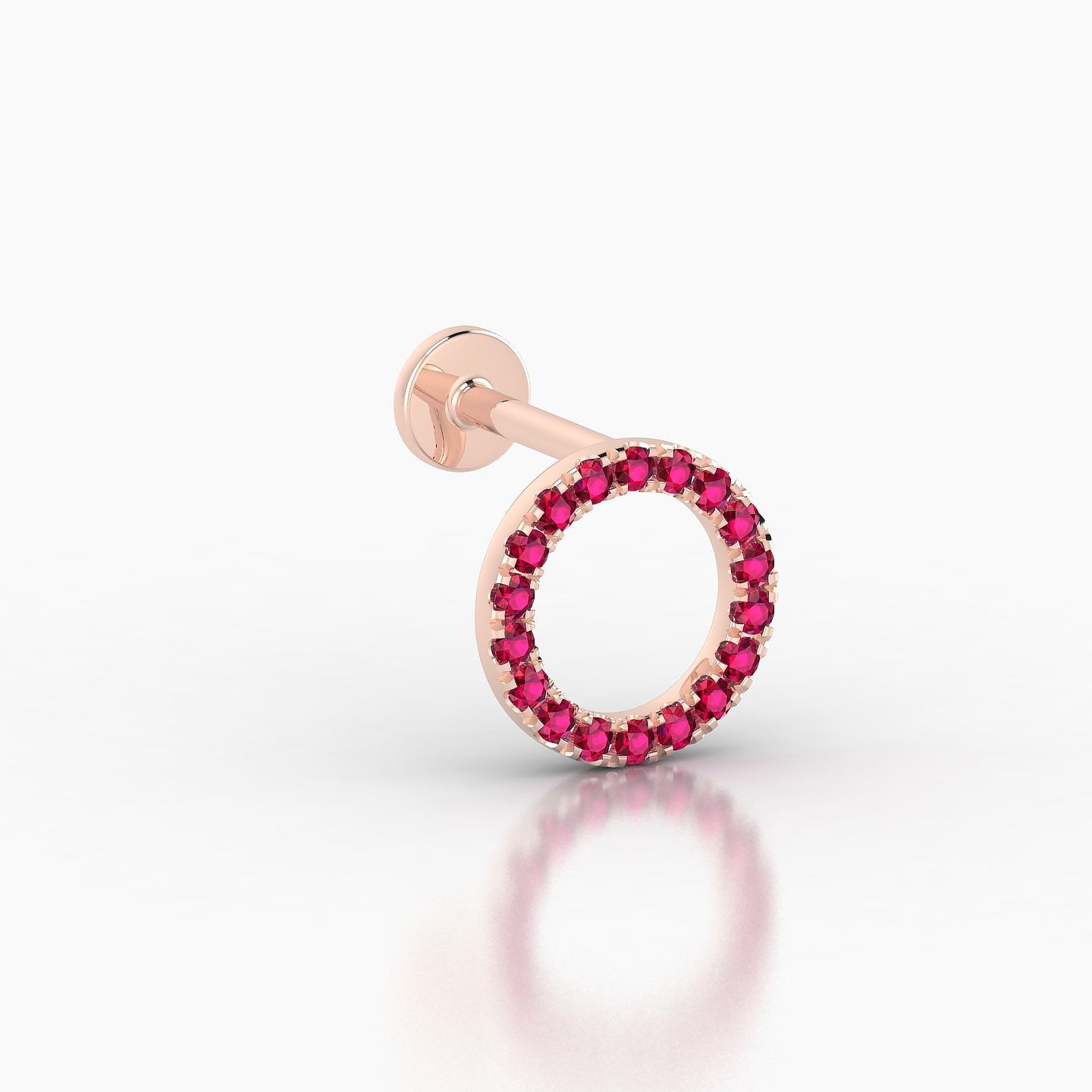 Sulis | 18k Rose Gold 6.5 mm 8 mm Ruby Piercing