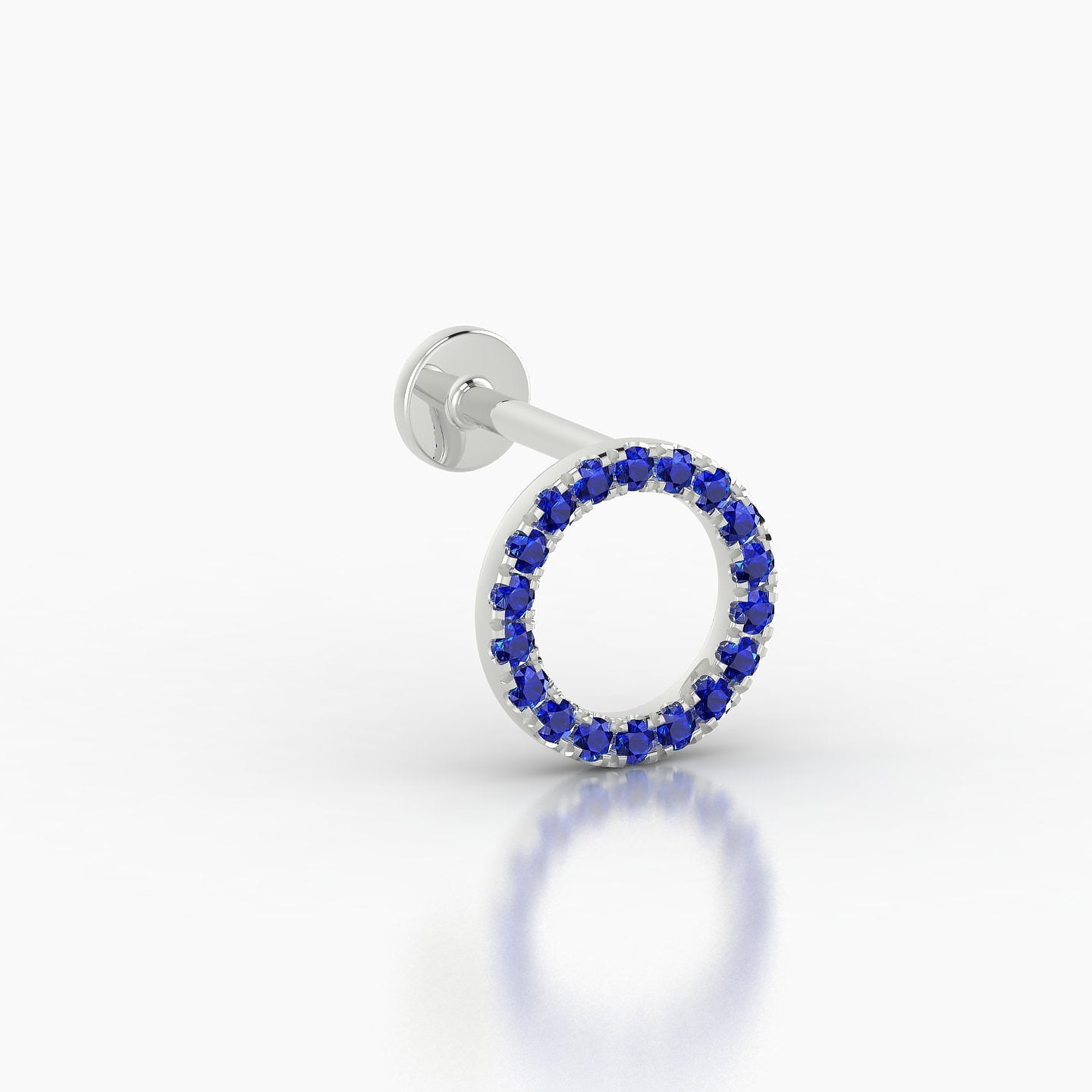 Sulis | 18k White Gold 6.5 mm 8 mm Sapphire Piercing