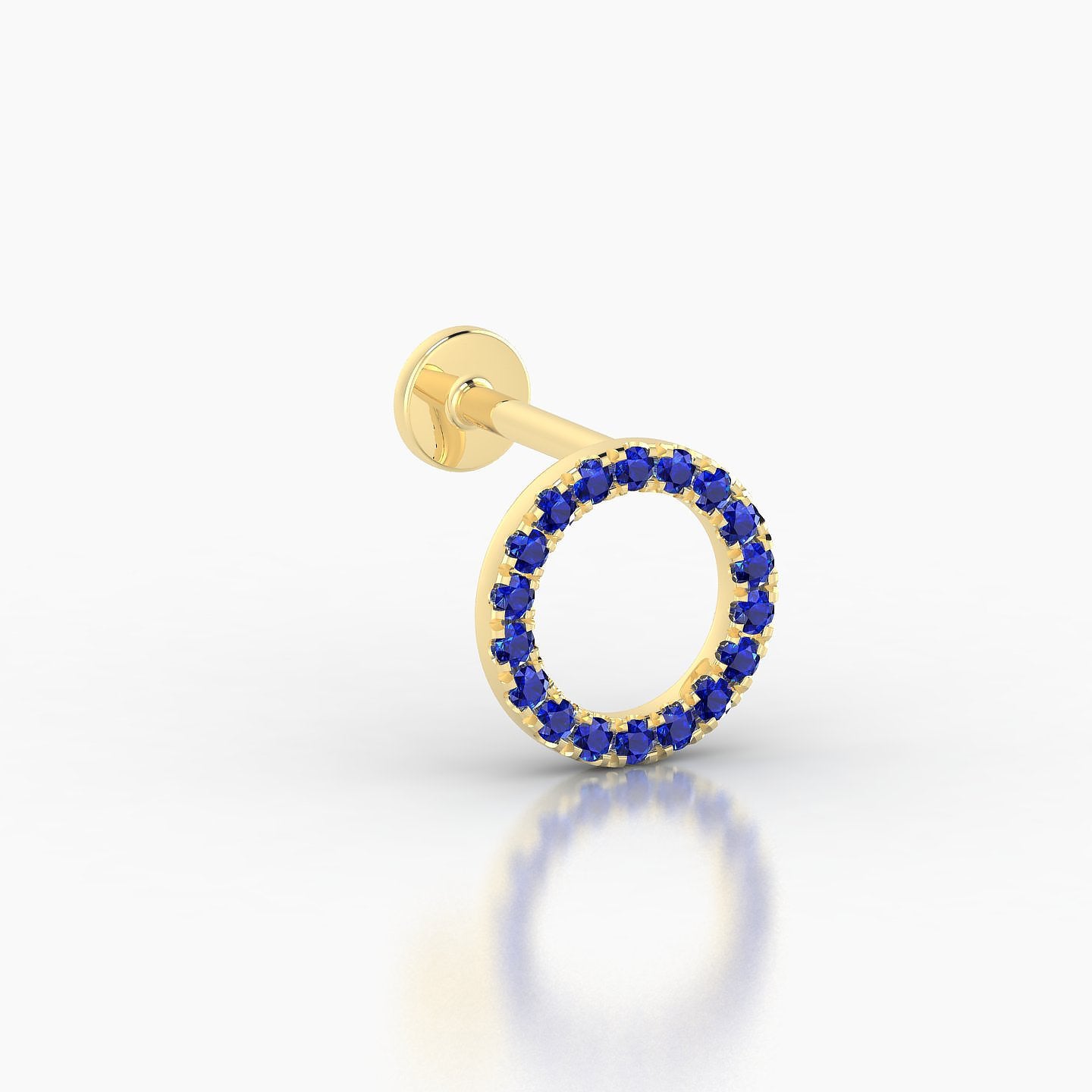 Sulis | 18k Yellow Gold 6.5 mm 8 mm Sapphire Piercing