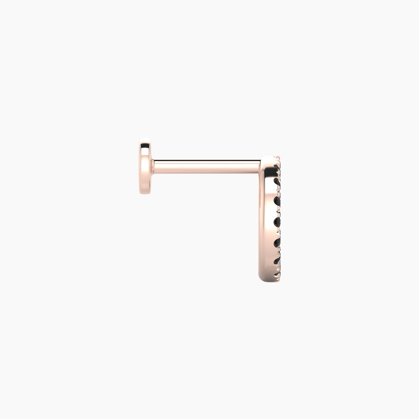 Sulis | 18k Rose Gold 6.5 mm 8 mm Black Diamond Piercing