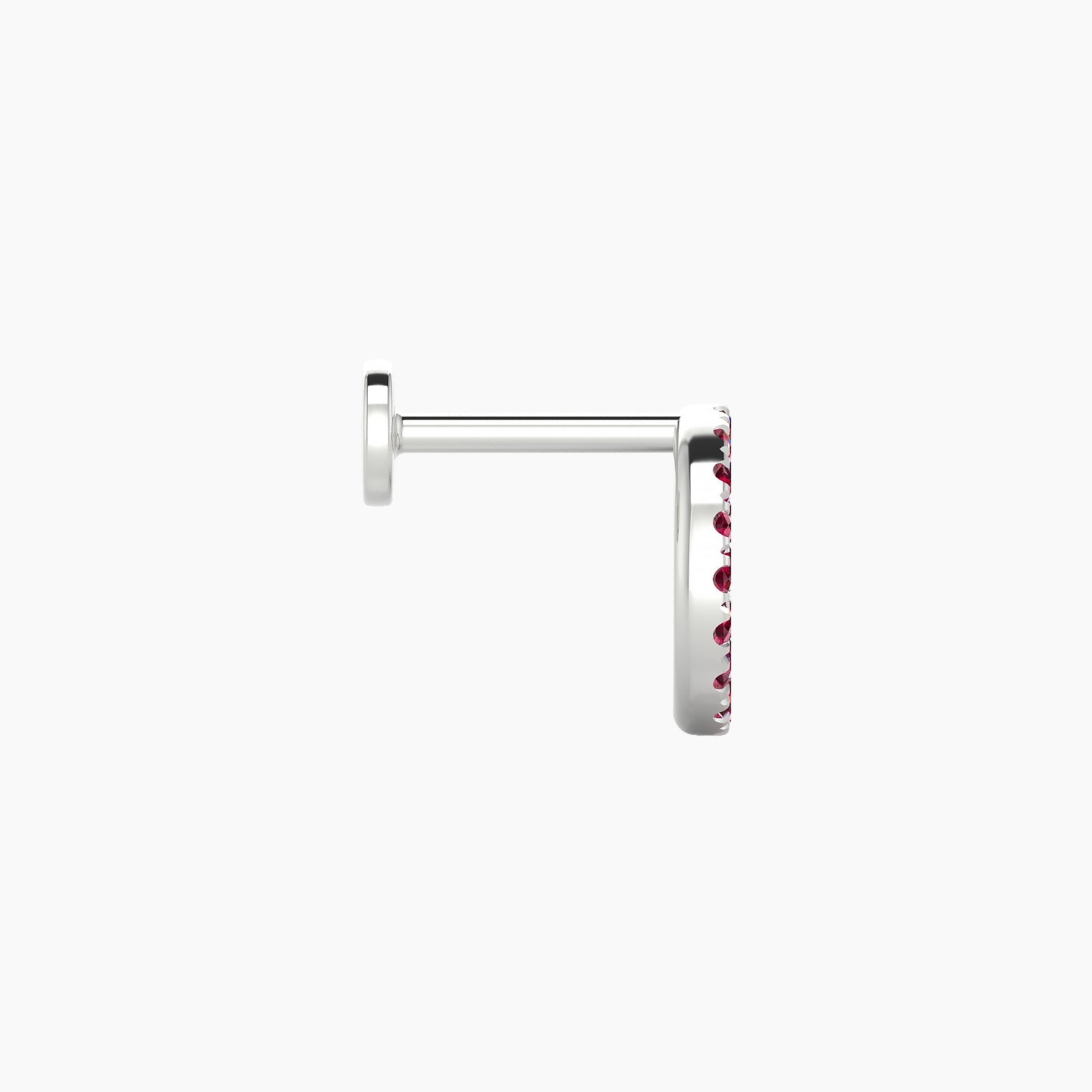 Sulis | 18k White Gold 6.5 mm 8 mm Ruby Piercing