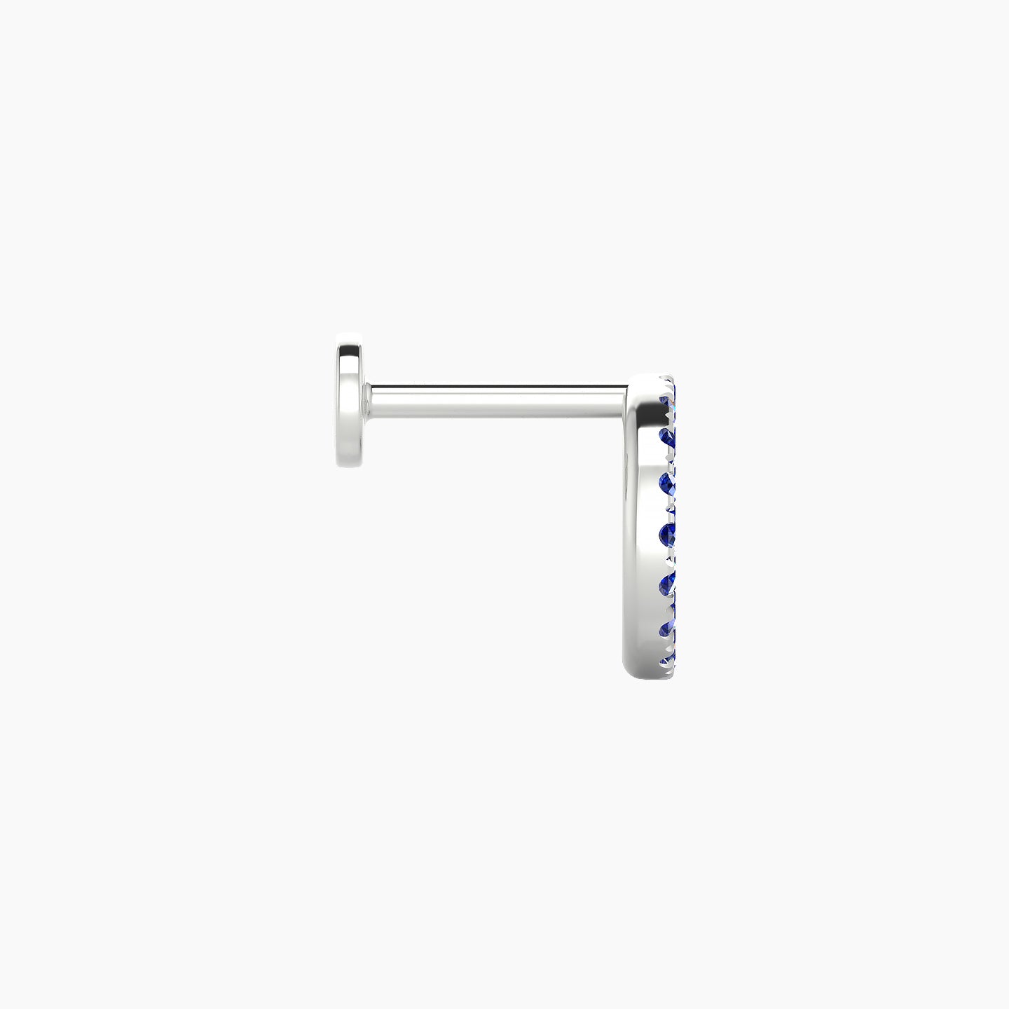 Sulis | 18k White Gold 6.5 mm 8 mm Sapphire Piercing