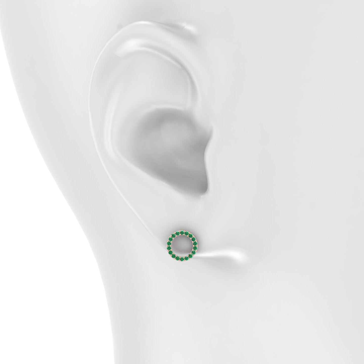 Sulis | 18k Rose Gold 6.5 mm 8 mm Emerald Piercing