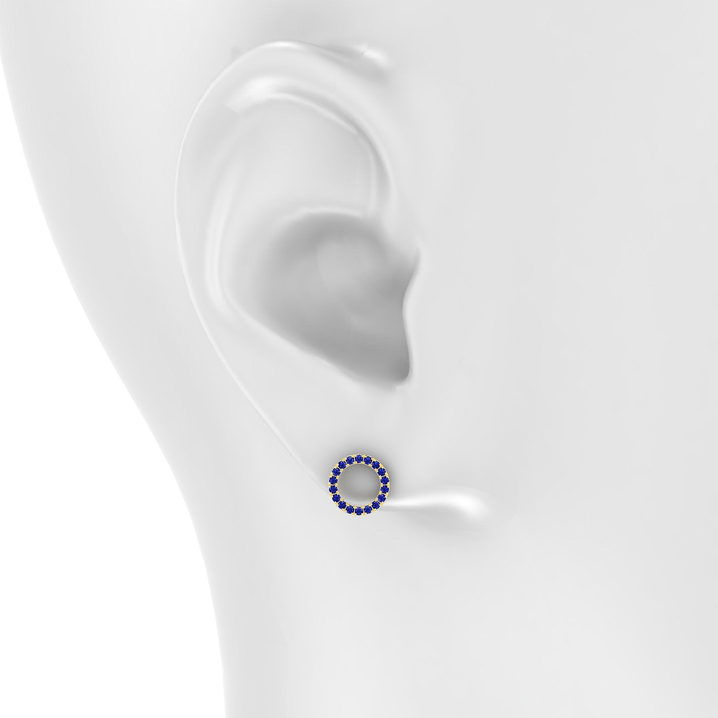 Sulis | 18k Yellow Gold 6.5 mm 8 mm Sapphire Piercing