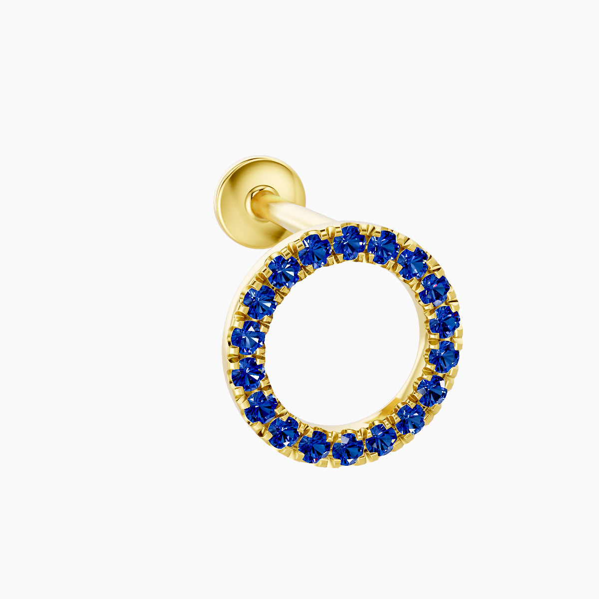 Sulis | 18k Yellow Gold 8 mm 8 mm Sapphire Piercing