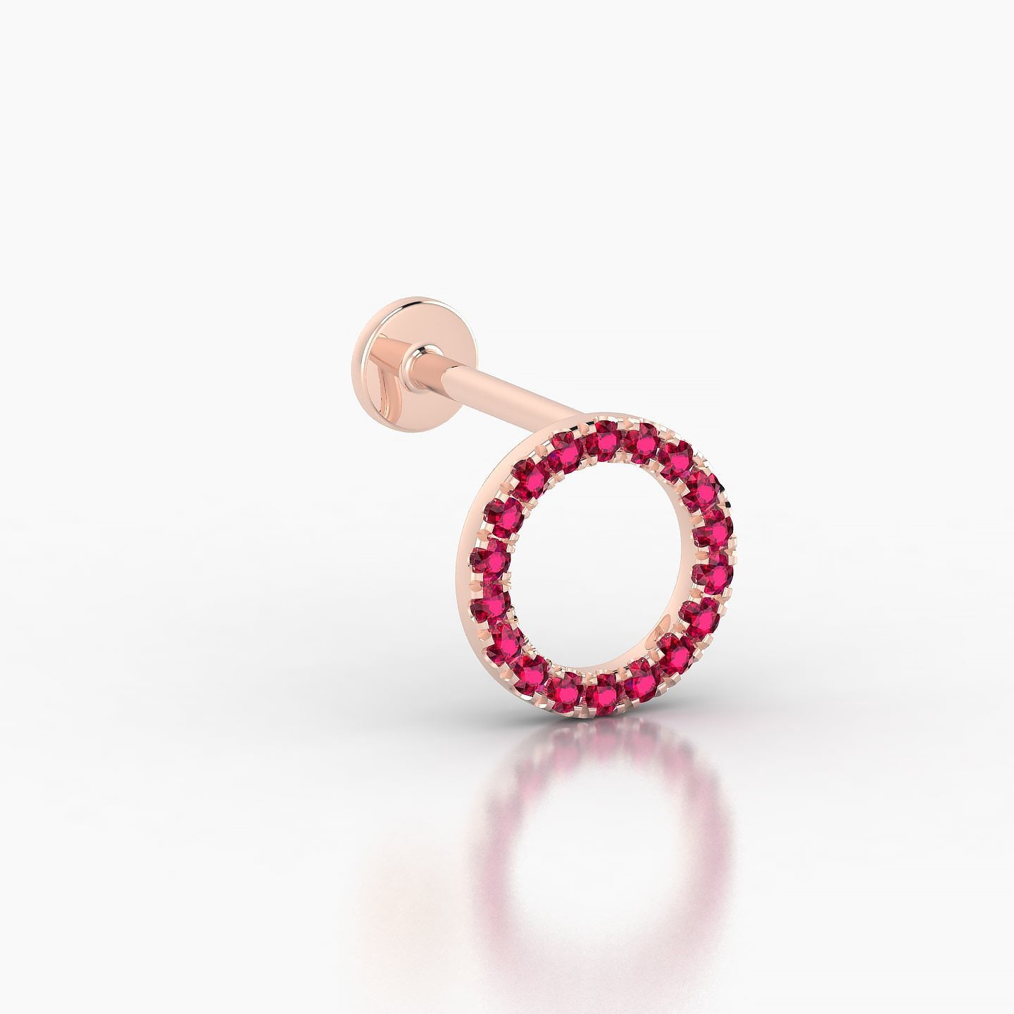 Sulis | 18k Rose Gold 8 mm 8 mm Ruby Piercing