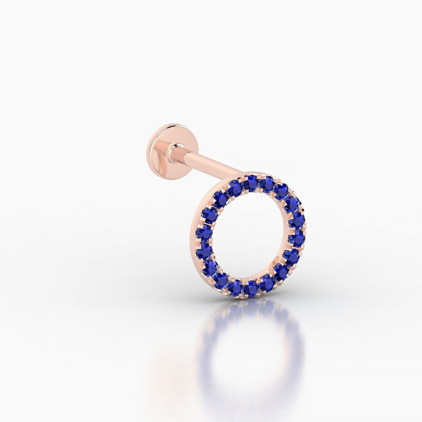 Sulis | 18k Rose Gold 8 mm 8 mm Sapphire Piercing