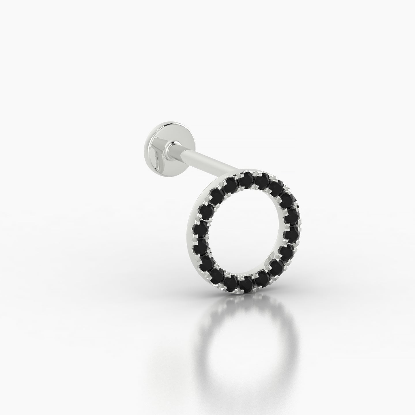 Sulis | 18k White Gold 8 mm 8 mm Black Diamond Piercing