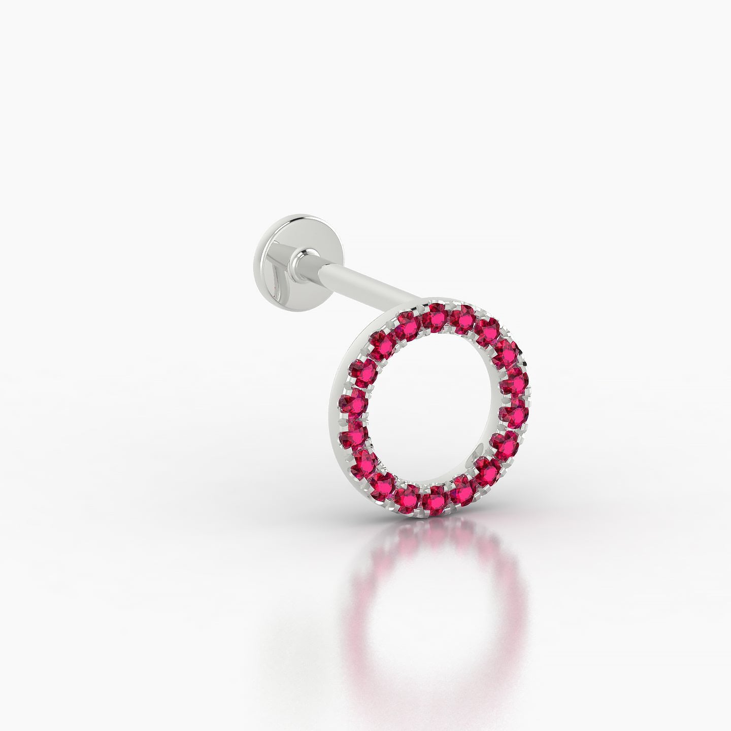 Sulis | 18k White Gold 8 mm 8 mm Ruby Piercing