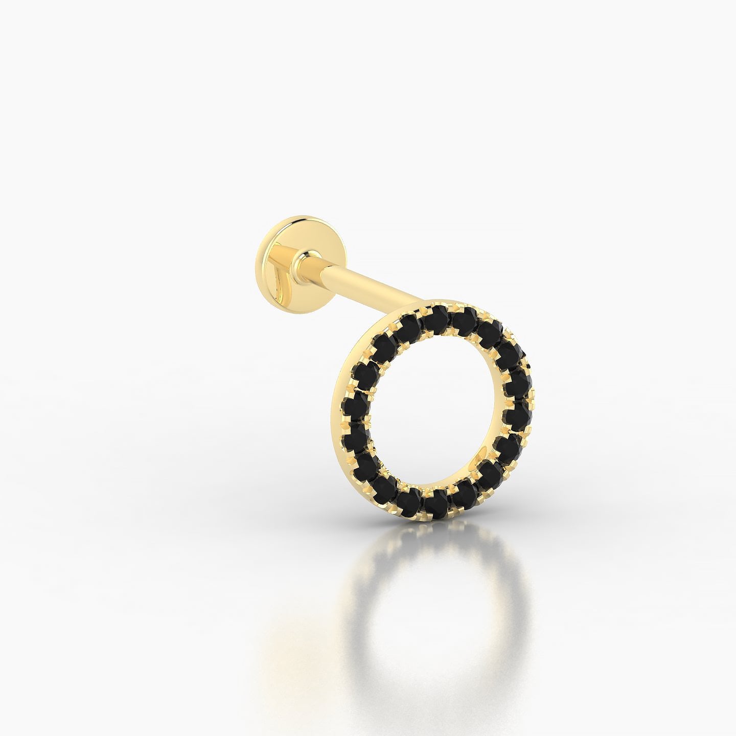 Sulis | 18k Yellow Gold 8 mm 8 mm Black Diamond Piercing