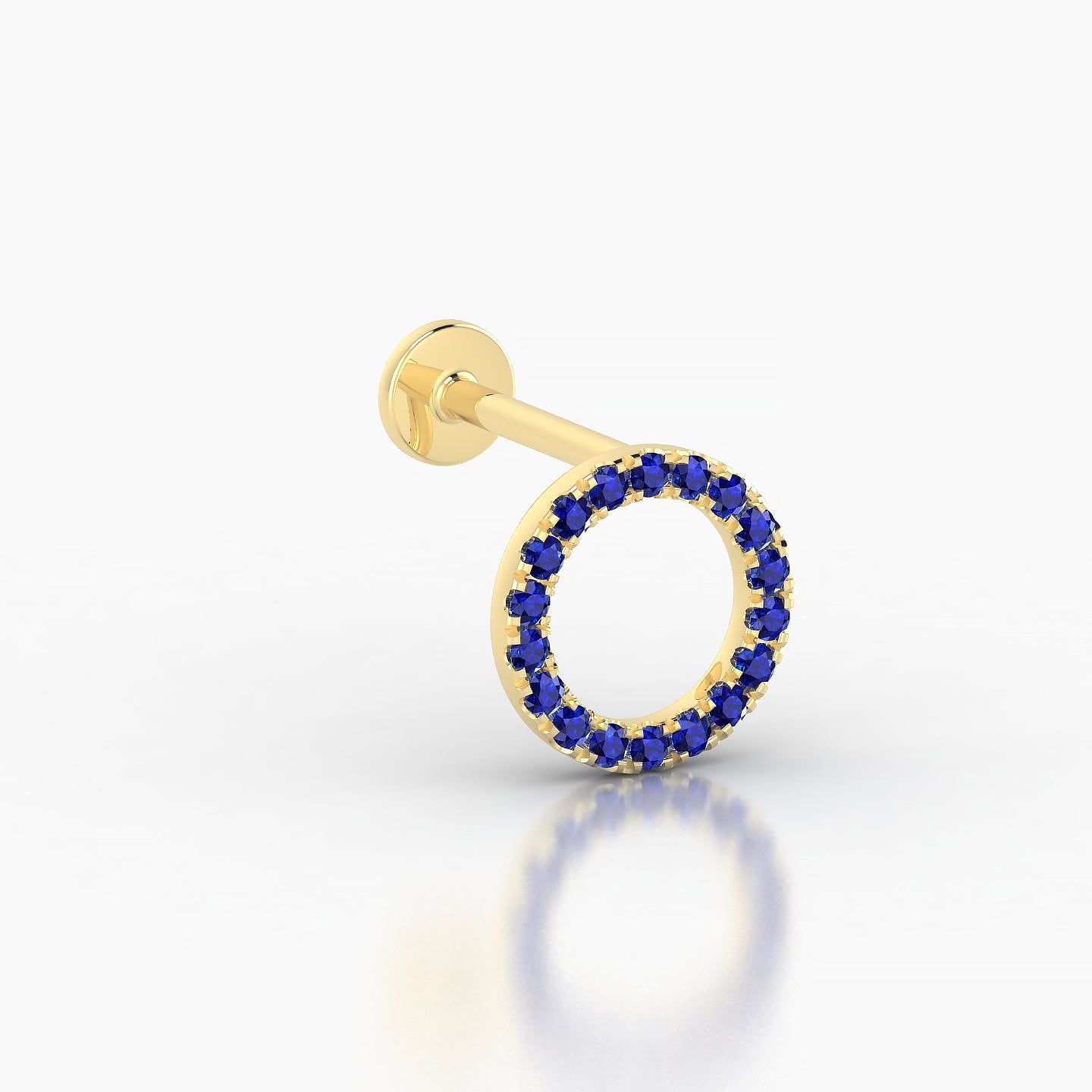 Sulis | 18k Yellow Gold 8 mm 8 mm Sapphire Piercing