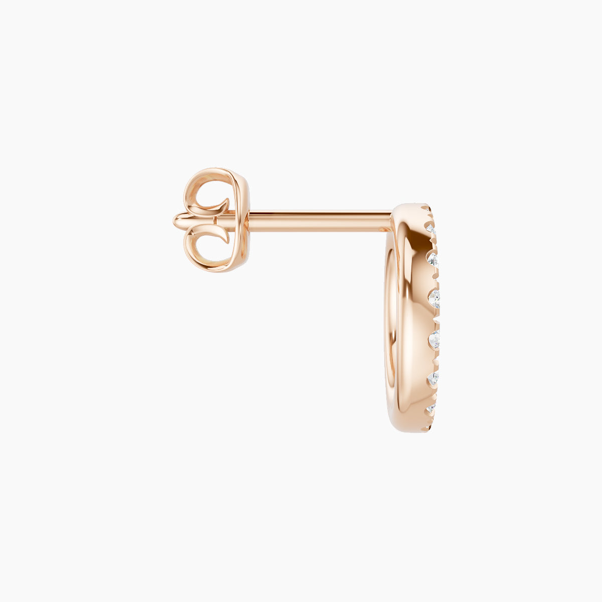Sulis | 18k Rose Gold 8 mm Diamond Earring