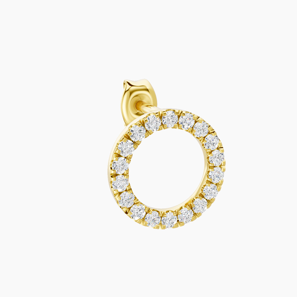 Sulis | 18k Yellow Gold 8 mm Diamond Earring