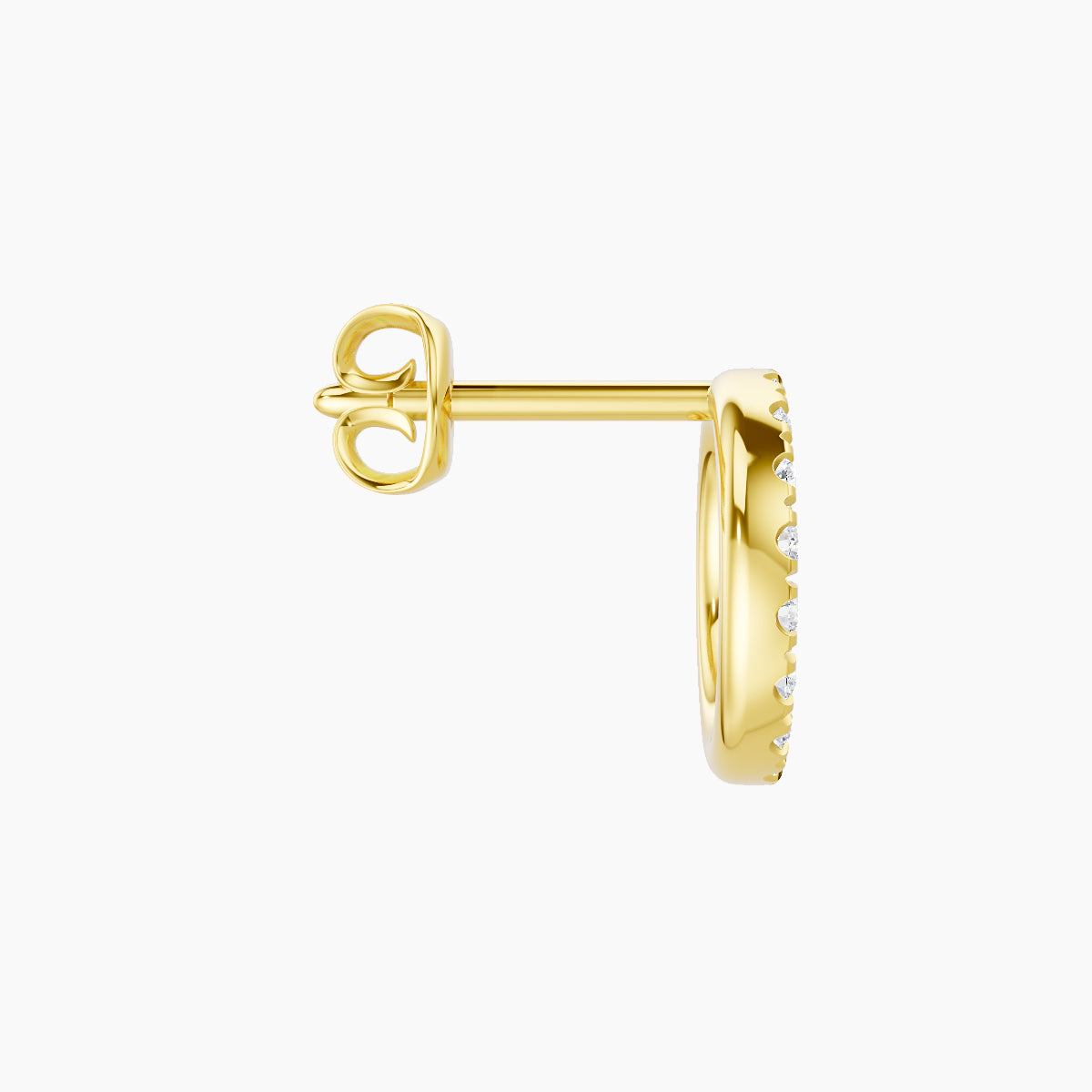 Sulis | 18k Yellow Gold 8 mm Diamond Earring