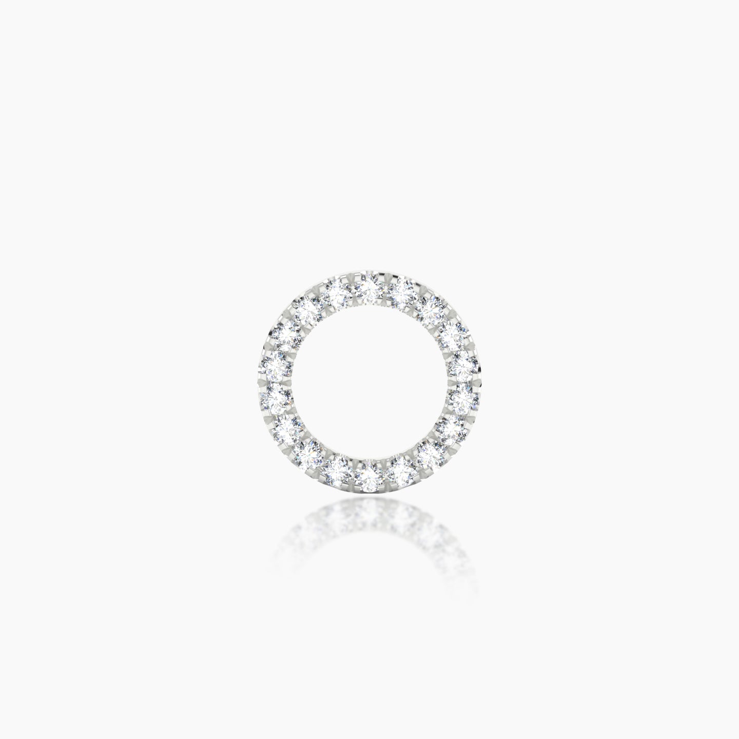 Sulis | 18k White Gold 8 mm Diamond Earring
