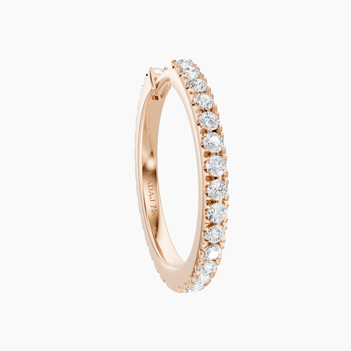 Terra | 18k Rose Gold 11 mm Diamond Hoop Piercing