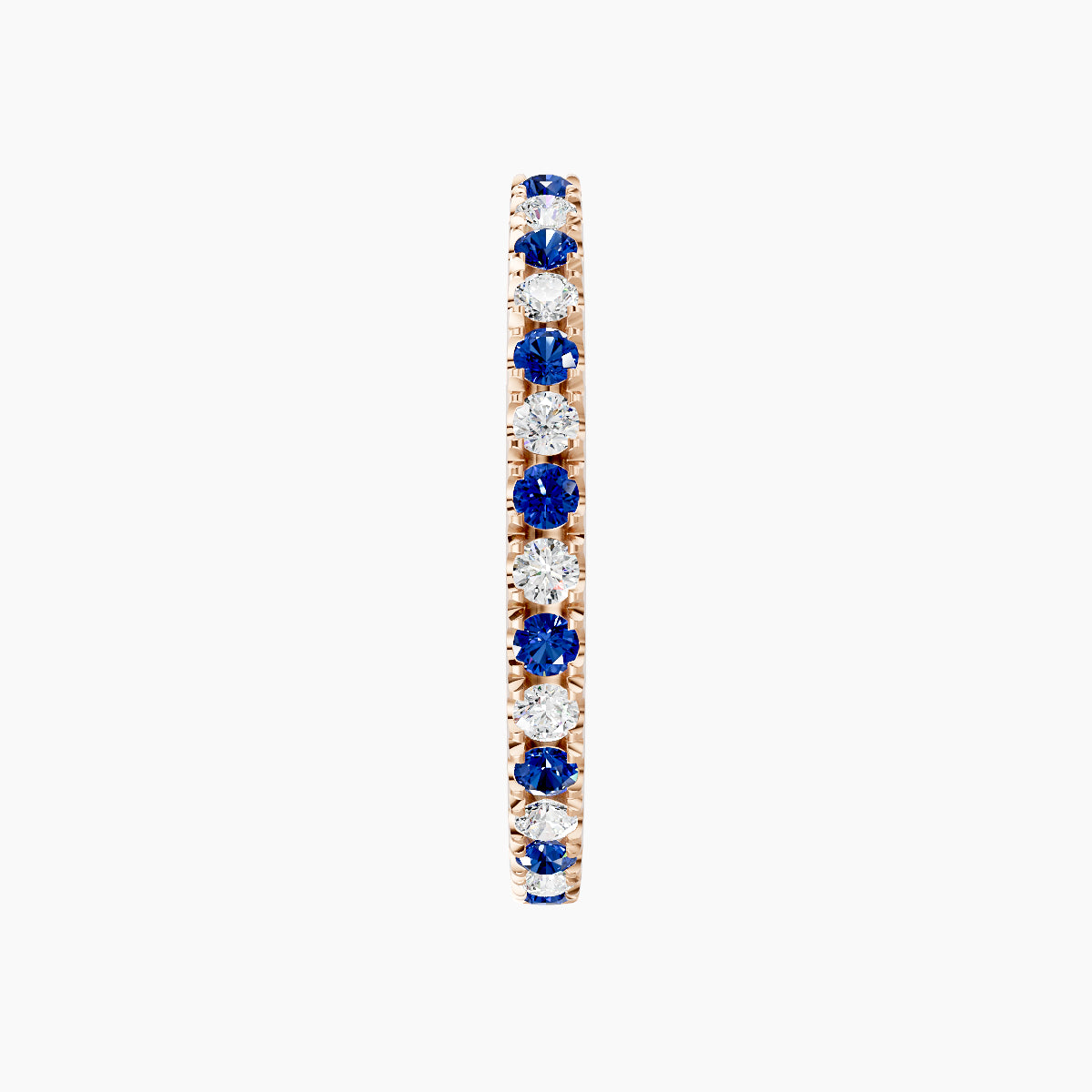 Terra | 18k Rose Gold 11 mm Sapphire & Diamond Hoop Piercing