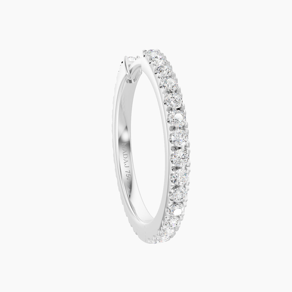 Terra | 18k White Gold 11 mm Diamond Hoop Piercing