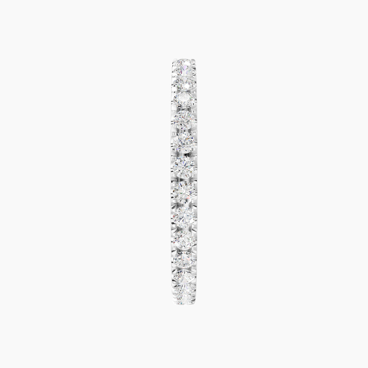 Terra | 18k White Gold 11 mm Diamond Hoop Piercing