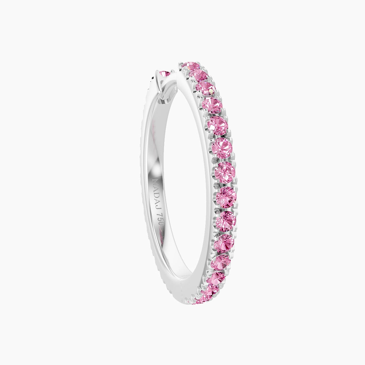 Terra | 18k White Gold 11 mm Pink Sapphire Hoop Piercing
