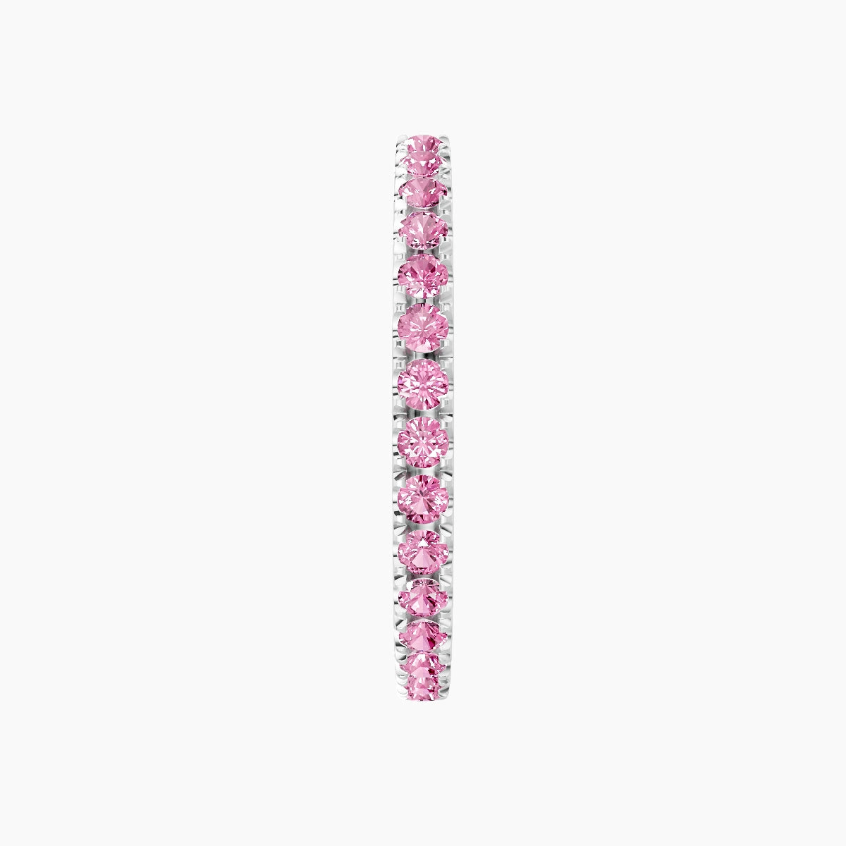 Terra | 18k White Gold 11 mm Pink Sapphire Hoop Piercing