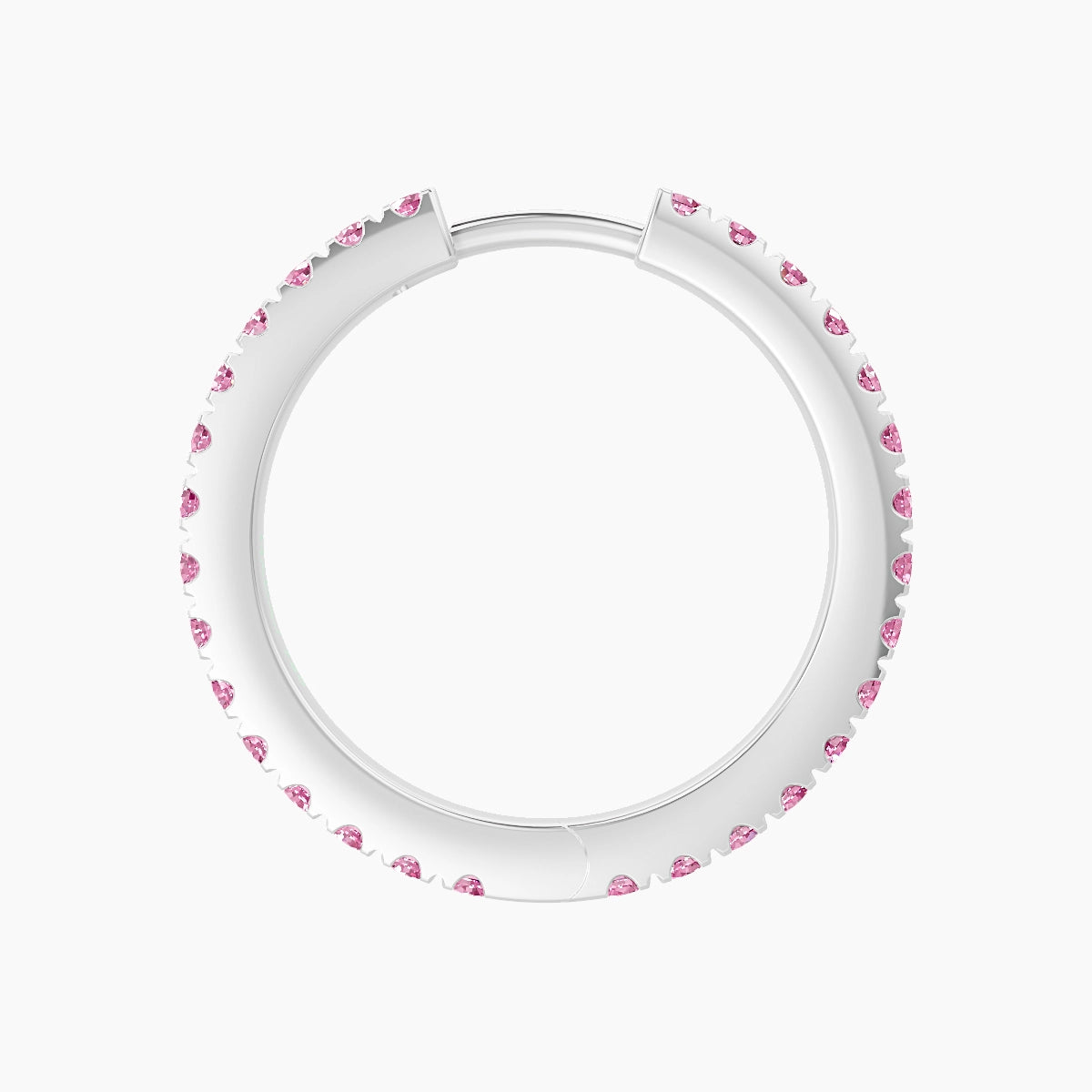 Terra | 18k White Gold 11 mm Pink Sapphire Hoop Piercing