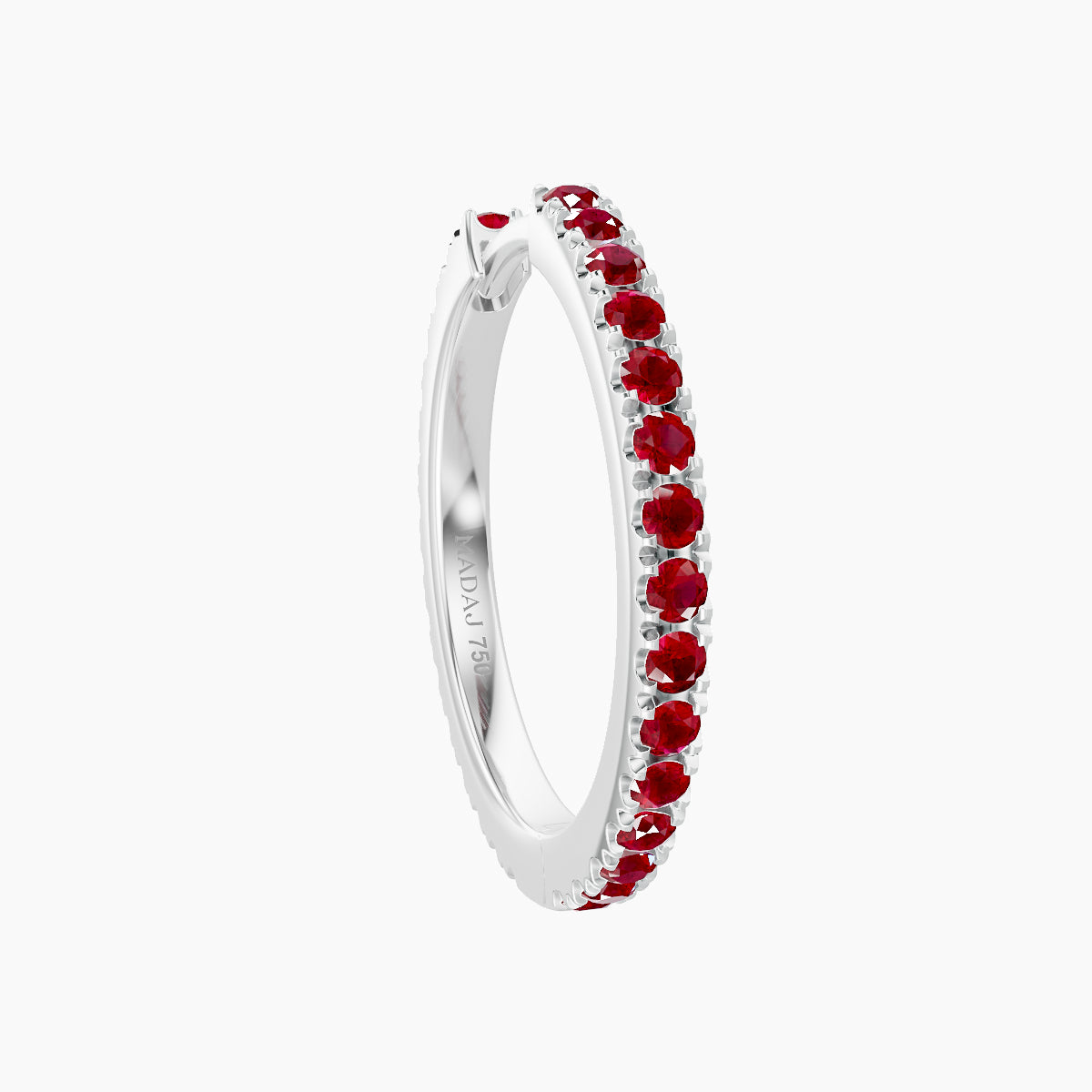Terra | 18k White Gold 11 mm Ruby Hoop Piercing
