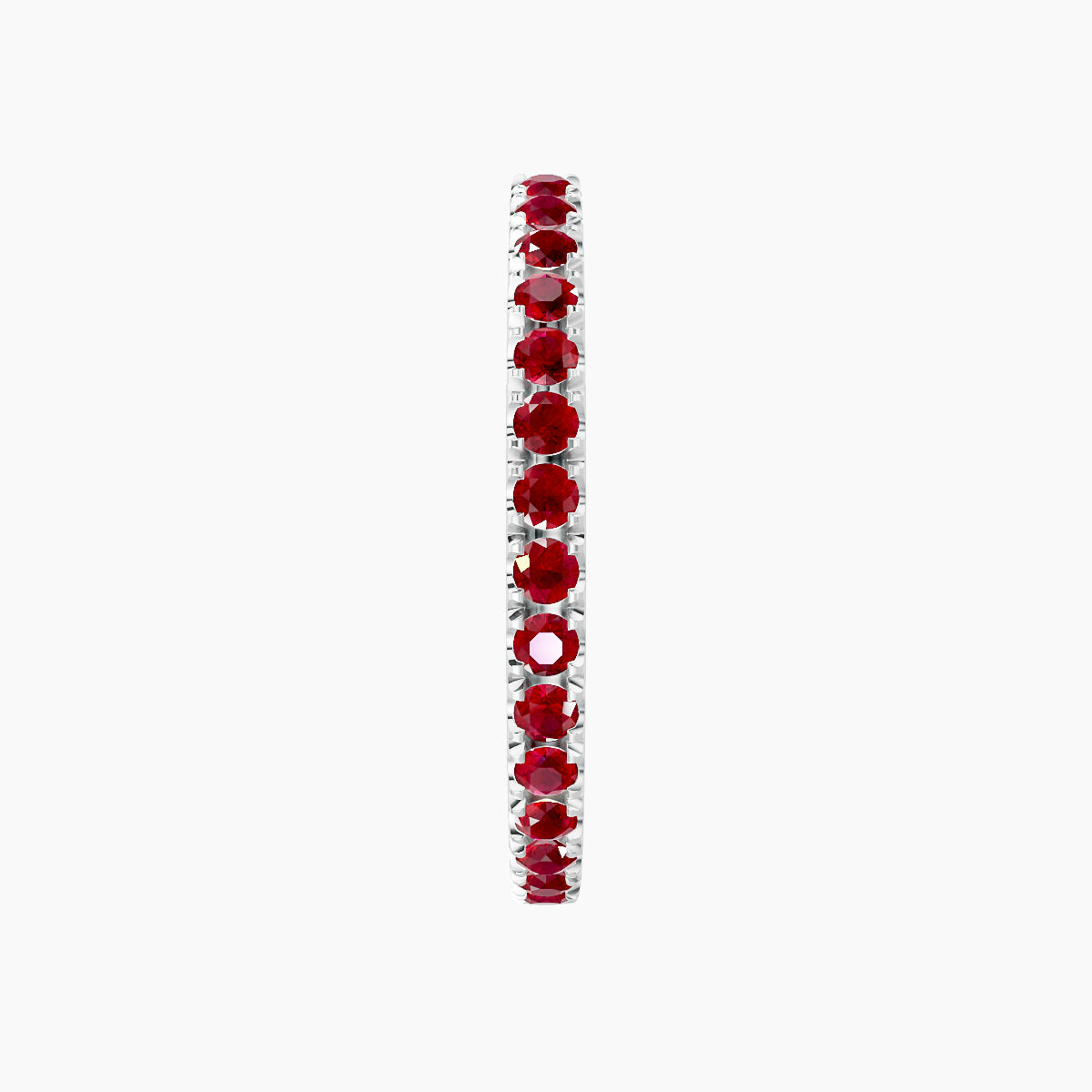 Terra | 18k White Gold 11 mm Ruby Hoop Piercing