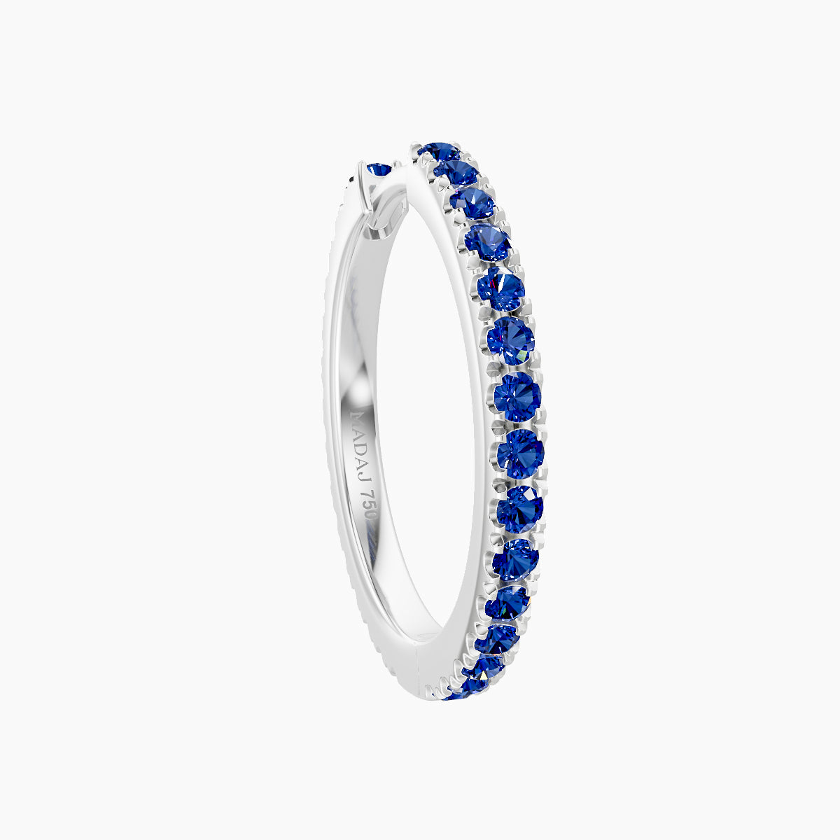Terra | 18k White Gold 11 mm Sapphire Hoop Piercing
