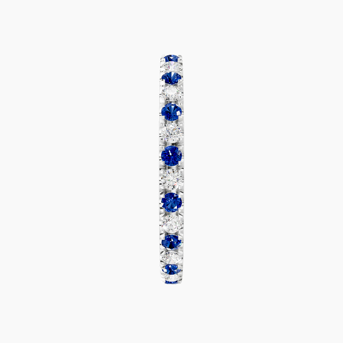 Terra | 18k White Gold 11 mm Sapphire & Diamond Hoop Piercing