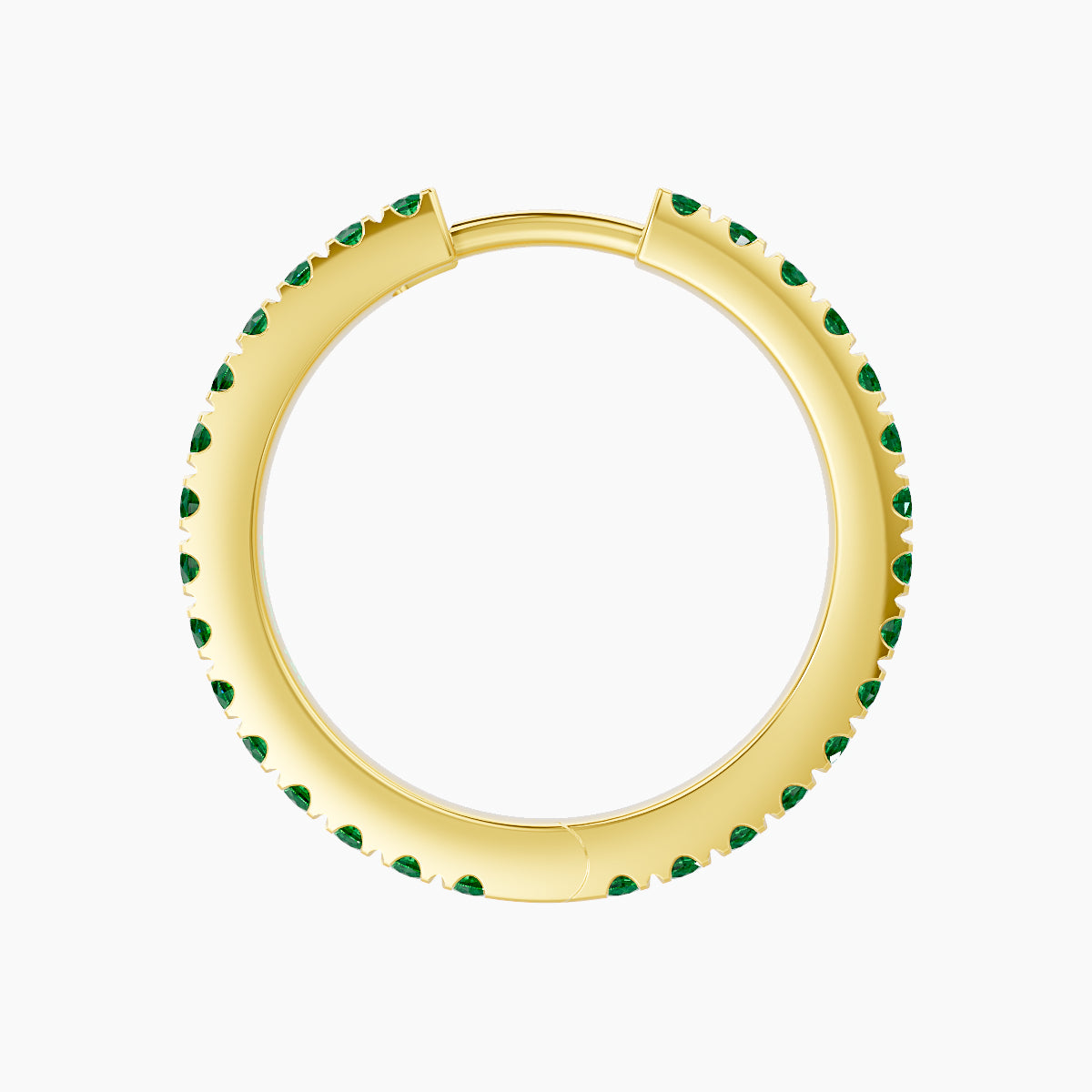 Terra | 18k Yellow Gold 11 mm Emerald Hoop Piercing