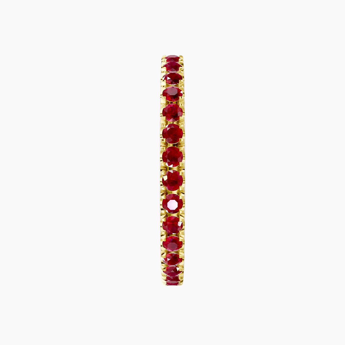 Terra | 18k Yellow Gold 11 mm Ruby Hoop Piercing