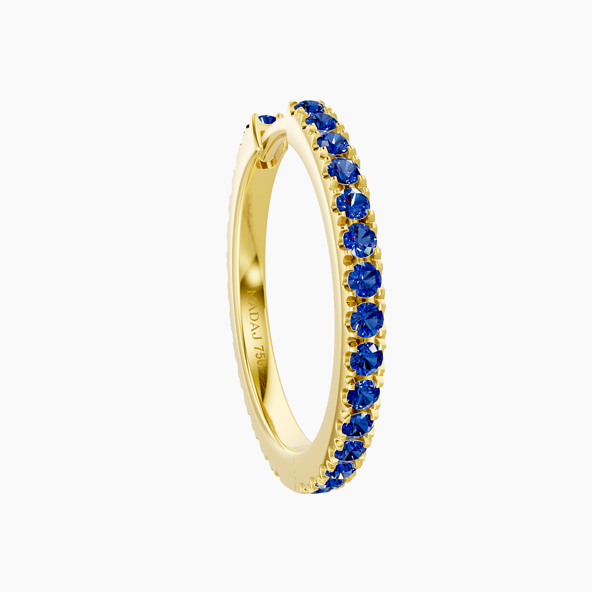 Terra | 18k Yellow Gold 11 mm Sapphire Hoop Piercing